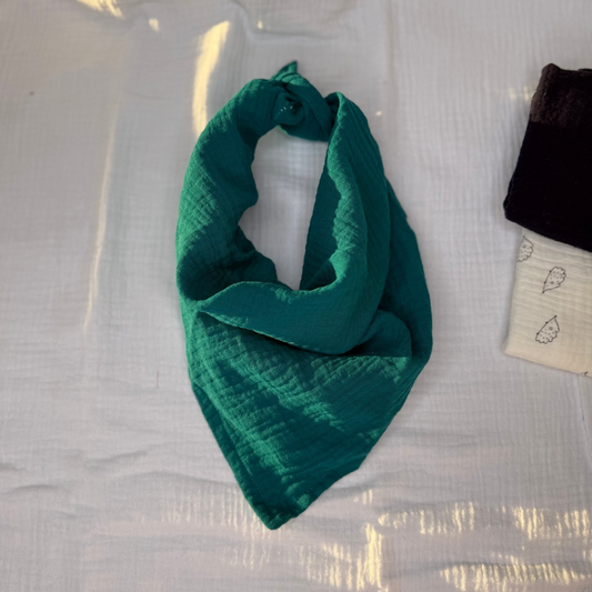 Bandana / Foulard enfant – Vert pétrole