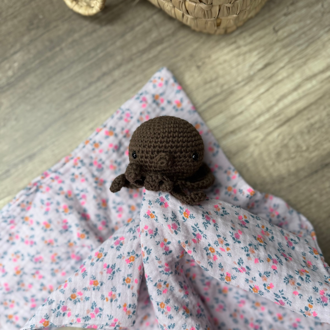 Doudou Pieuvre - Violine fleuri