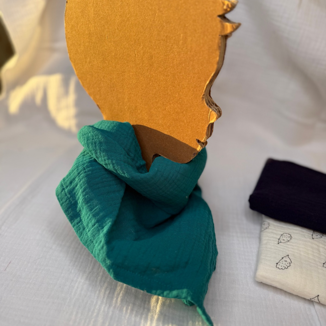 Bandana / Foulard enfant – Vert pétrole