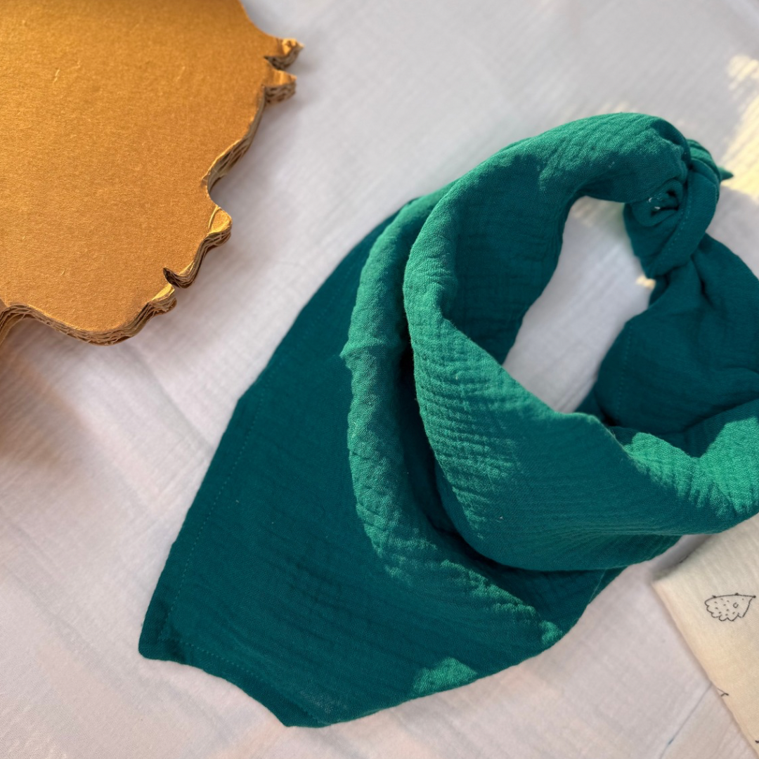Bandana / Foulard enfant – Vert pétrole