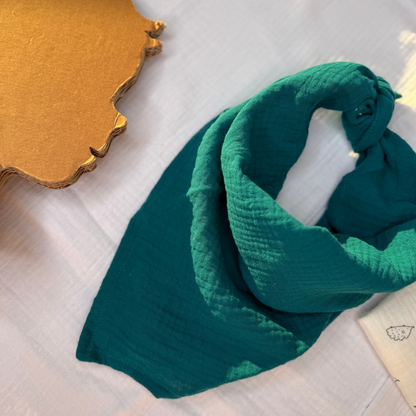 Bandana / Foulard enfant – Vert pétrole