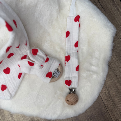 Coffret de naissance - Blanc coeur rouge