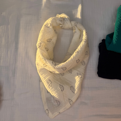 Bandana / Foulard enfant – Ecrue Hérissons