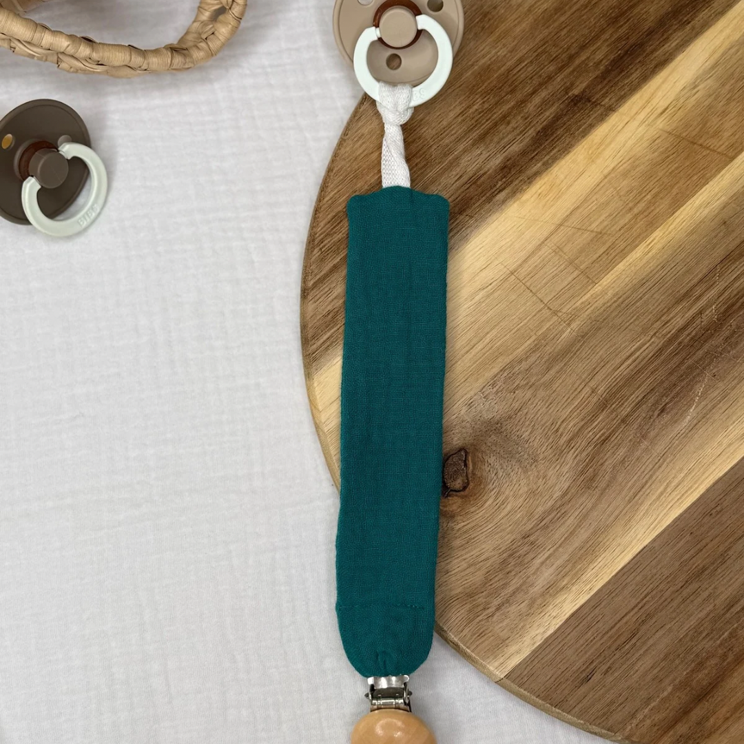 Attache tétine - Vert pétrole - La Petite Framboise