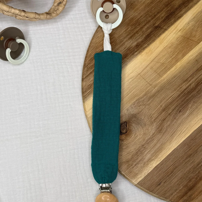 Attache tétine - Vert pétrole - La Petite Framboise