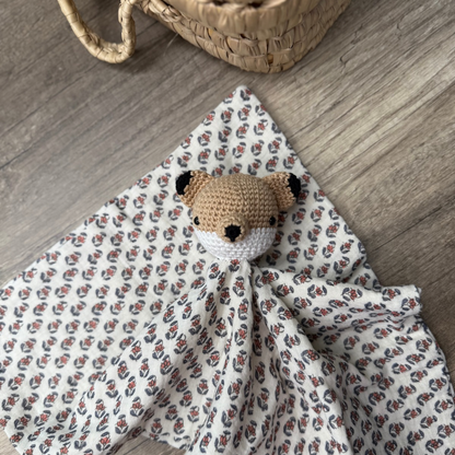 Doudou Renard - Beige fleuri