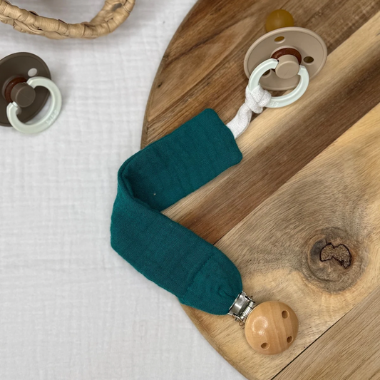 Attache tétine - Vert pétrole