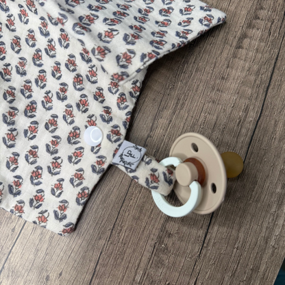 Doudou Renard - Beige fleuri